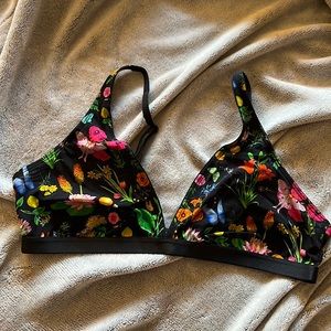 Silky Mesh Garden Triangle Bralette